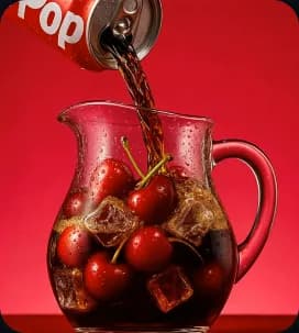 Beverage pour product showcase ad template