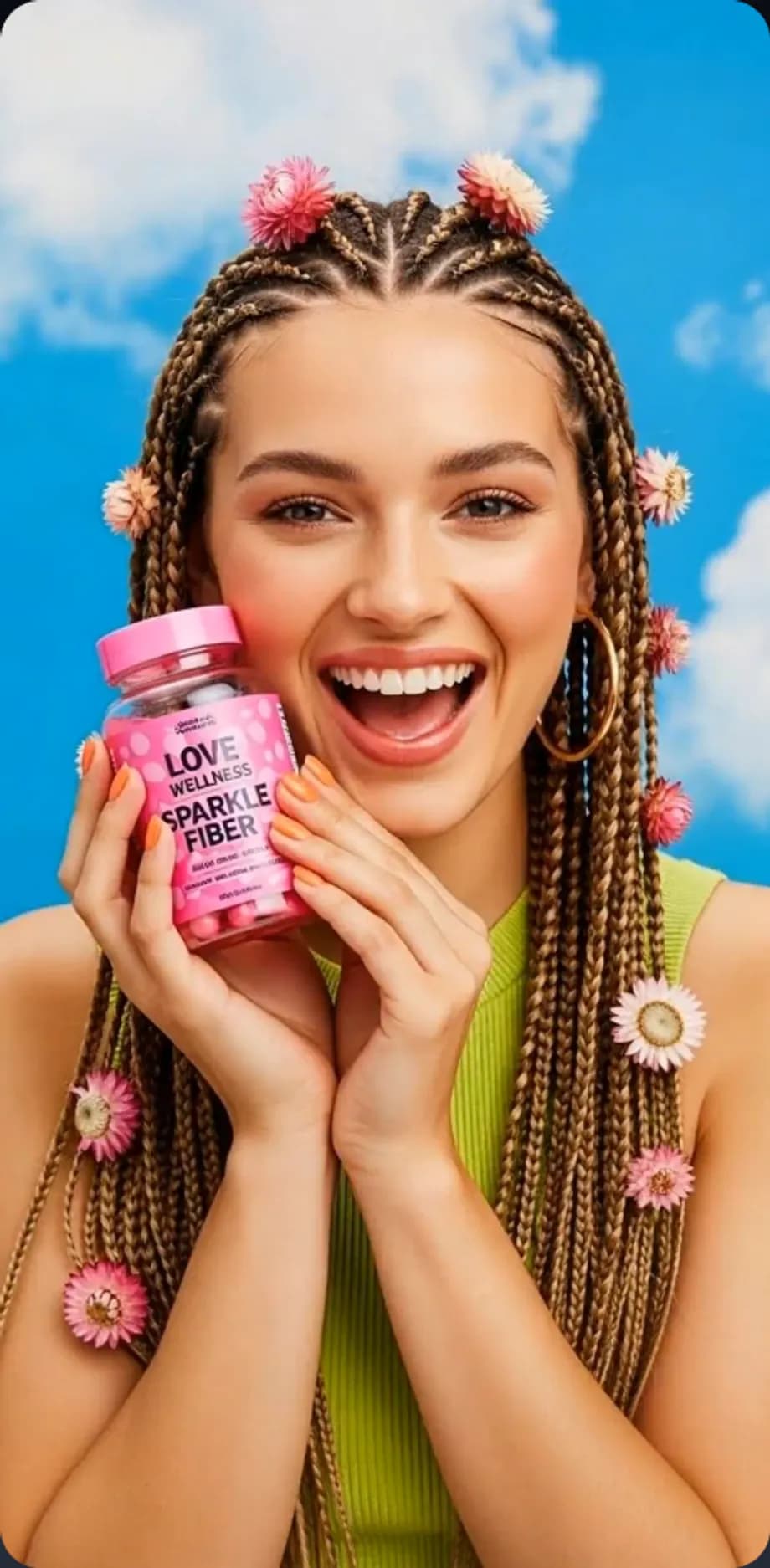 Vertical wellness product ad template optimized for TikTok and Reels